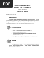 Statistics and Probability Module 7: Week 7: Third Quarter