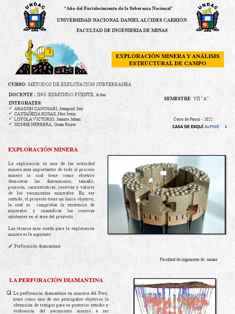 Exploracion Minera Pdf Minería Perforación
