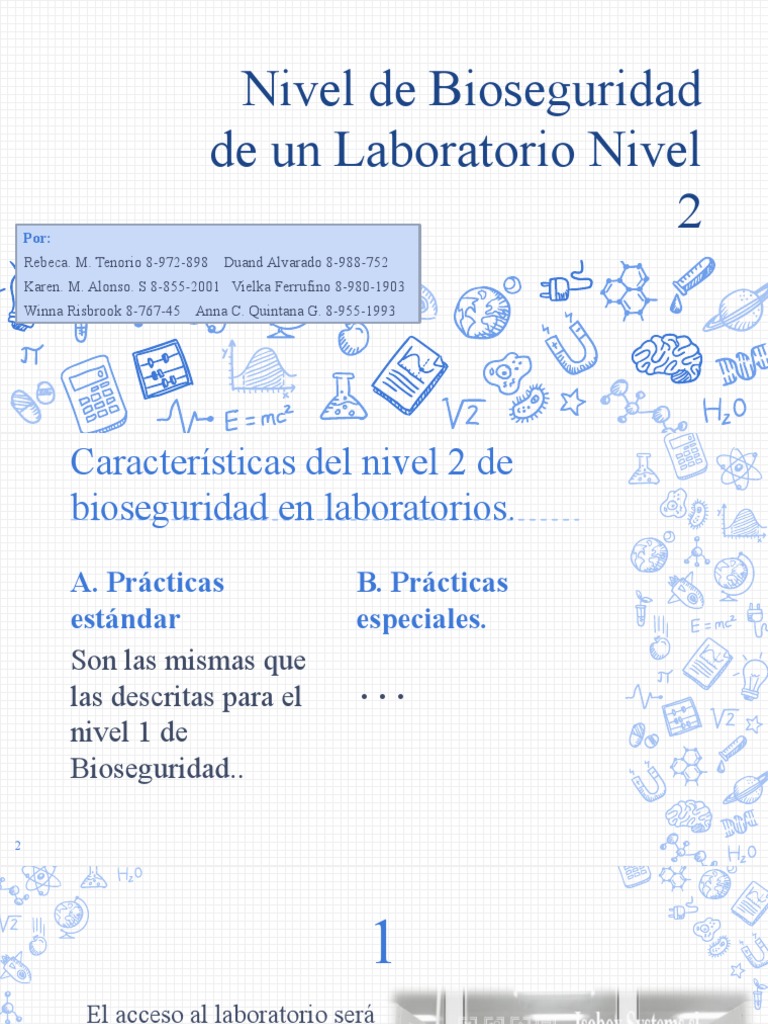 Bioseguridad en Laboratorios Nivel 2 | PDF | Laboratorios | Salud pública