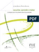 Texto de Vernon y Alvarado - Aprender A Escuchar, Aprender A Hablar