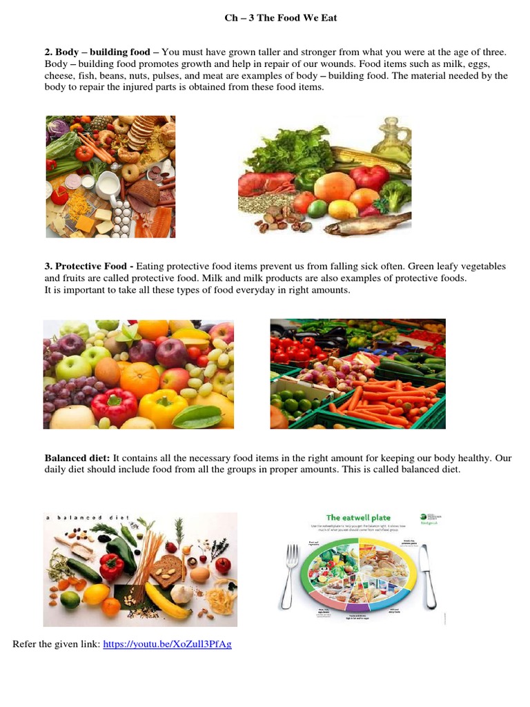 Types of Food and Their Benefits | PDF | Foods | Healthy Diet