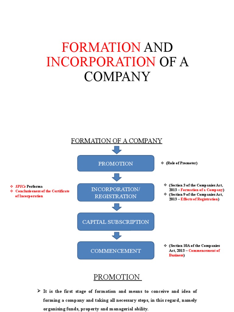 Companies Act - Formation of Company & Promotion | PDF | Fiduciary ...