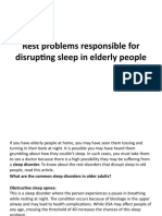 Rest Problems Responsible For Disrupting Sleep in Elderly People
