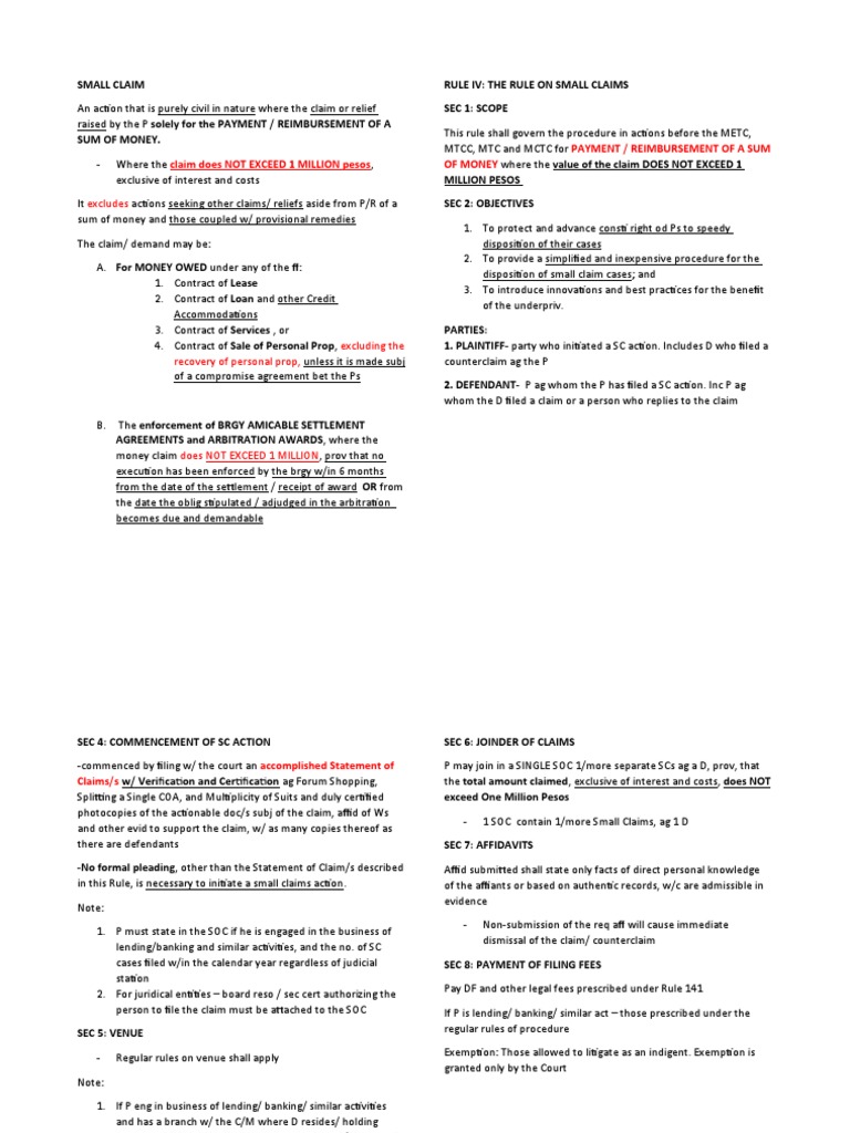 Civ pro rule 5 rules on small claims pdf lawsuit judgment law 