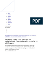 Zdanenie Ruskej Ropy Pocítime Na Peňaženkách. Ceny Palív Môžu Vzrásť o 10 Až 15 Centov