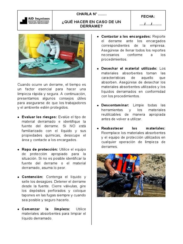 Que Hacer en Caso de un Derrame | PDF