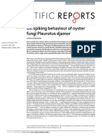 On Spiking Behaviour of Oyster Fungi Pleurotus Djamor