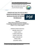 Epekto NG Face To Face Sa Mga Working Student
