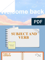 Subject and Verb