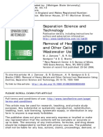 Zeo - Removal of Heavy Metals and Other Cations From Wastewater Using Zeolite