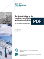 WSL Berichte: Berücksichtigung Der Lawinen-Und Schneedruck - Gefährdung Bei Seilbahnen