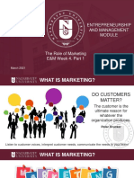 EM Week 4. Part 1. The Role of Marketing