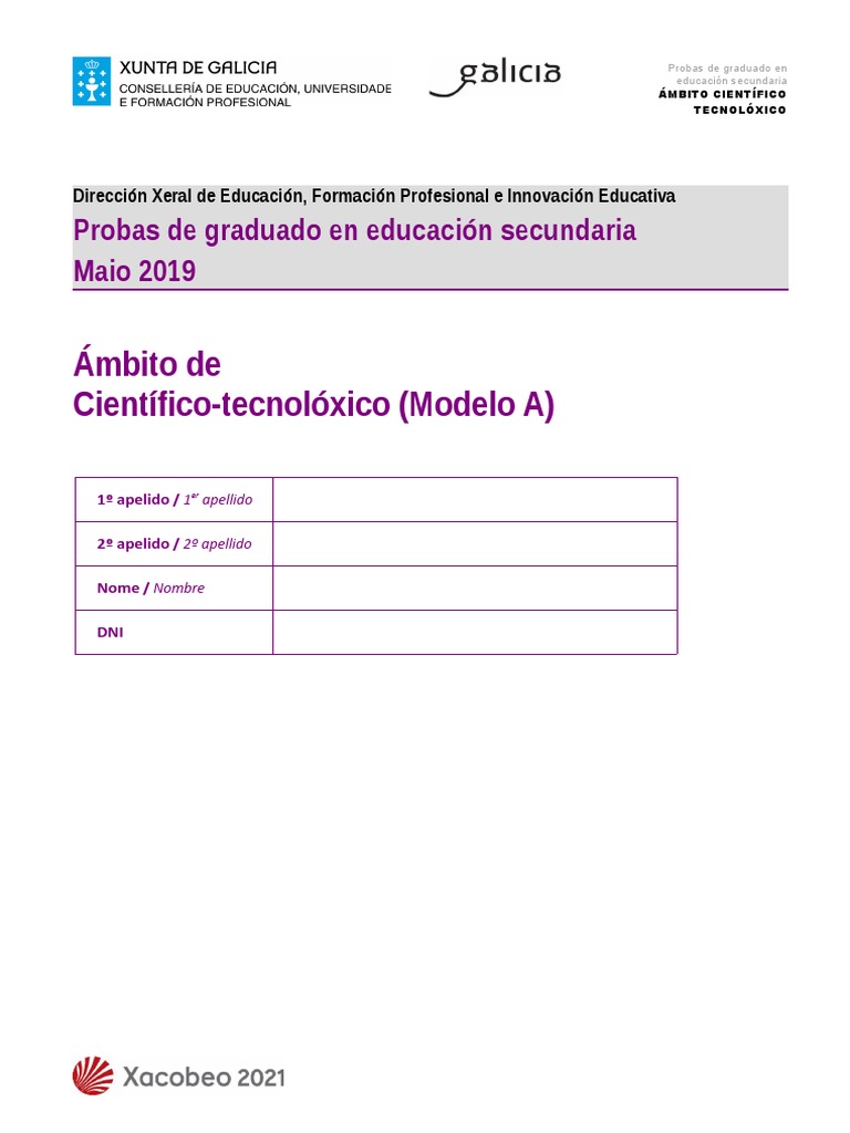 Probas de graduado en educación secundaria | PDF | Tierra | Átomos