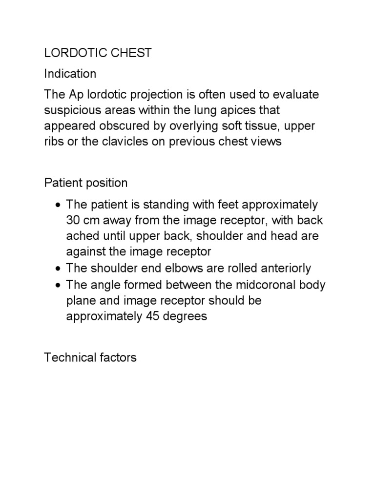 Lordotic Chest PDF