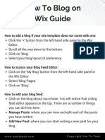 Yes To Tech - How To Blog On Wix Guide