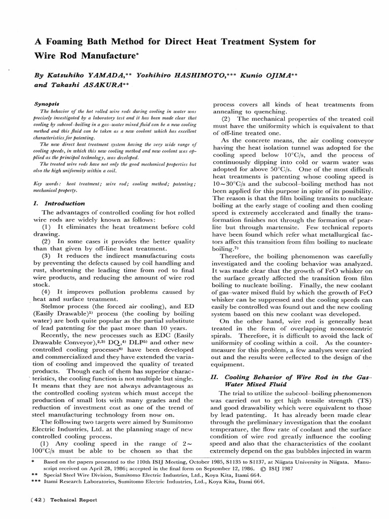 A Foaming Bath Method For Direct Heat Treatment Systems PDF Heat