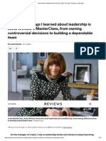 Anna Wintour MasterClass Review - Editor of Vogue Teaches Leadership