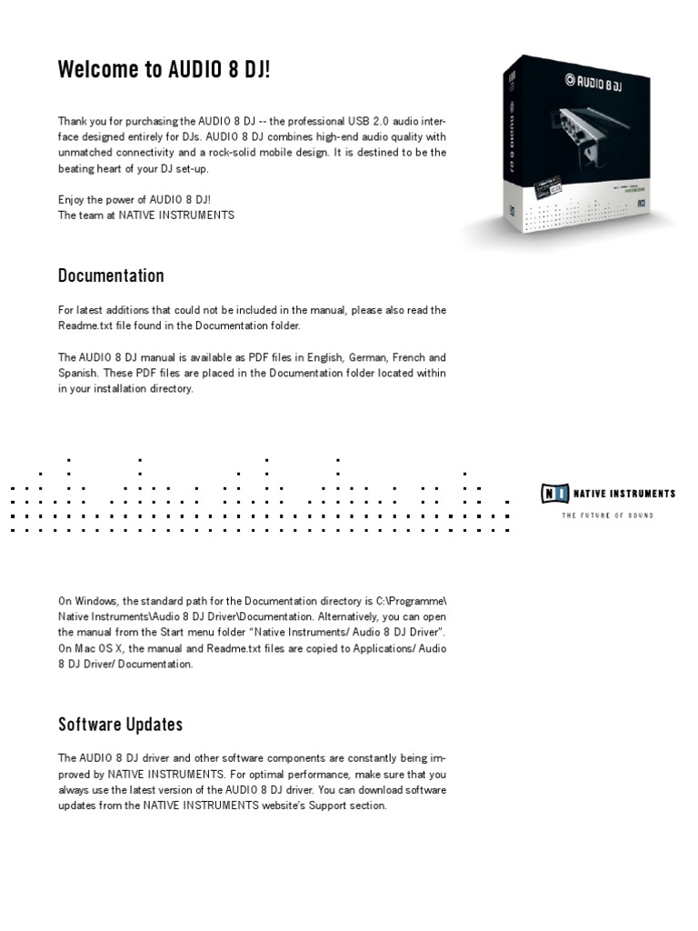 AUDIO 8 DJ: USB Audio Interface Guide | PDF | Games & Activities