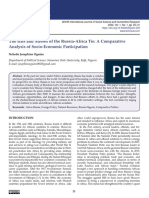 The Hits and Misses of The Russia-Africa Tie: A Comparative Analysis of Socio-Economic Participation