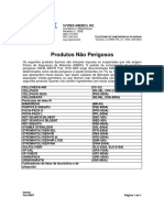 Sysmex - MSDS Não Perigosos