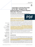 "Cooperative Learning Does Not Work For Me" - Analysis of Its Implementation in Future Physical Education Teachers