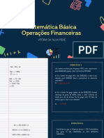 Matemática Básica - Operações Financeiras