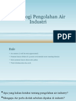 Introduction Teknologi Pengolahan Air