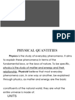 L1 - Physical Quantities and Measure Uncertainties