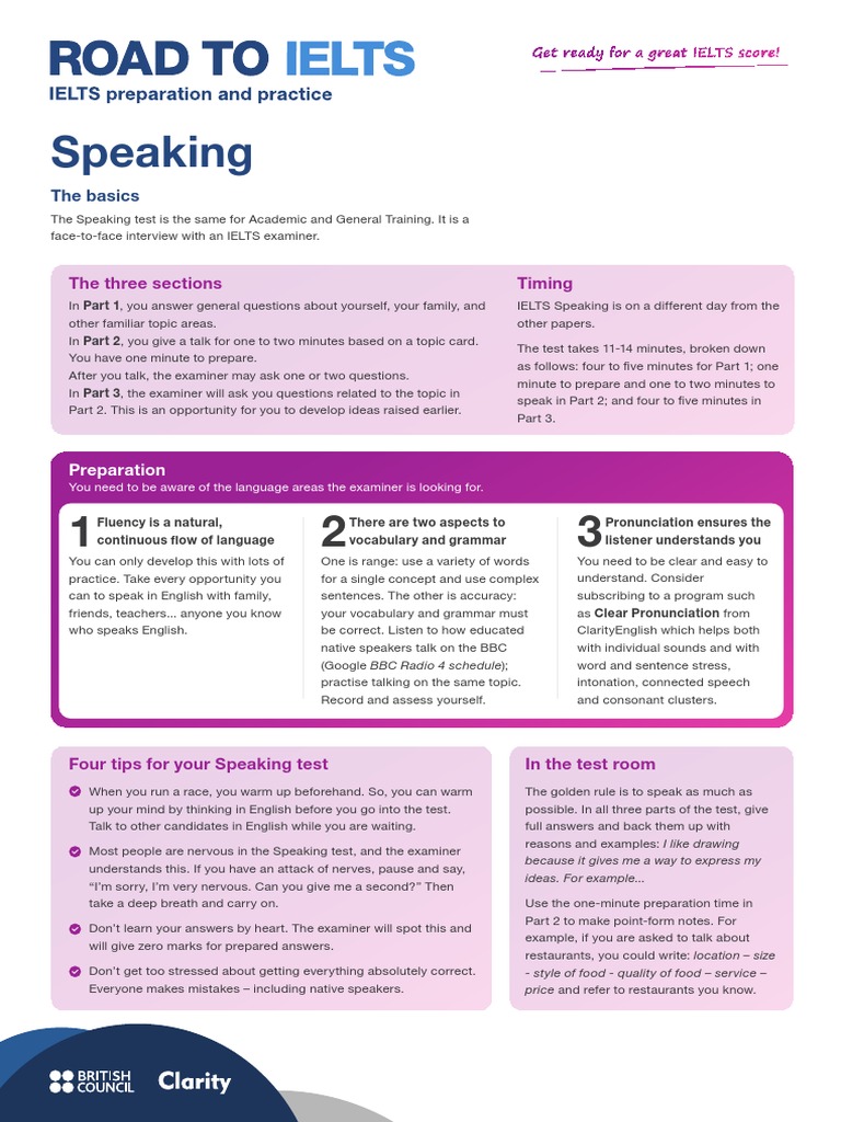 IELTS Speaking Test Preparation Guide | PDF | English Language | Speech