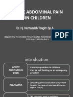 Acute Abdominal Pain in Children: Diagnosis and Management
