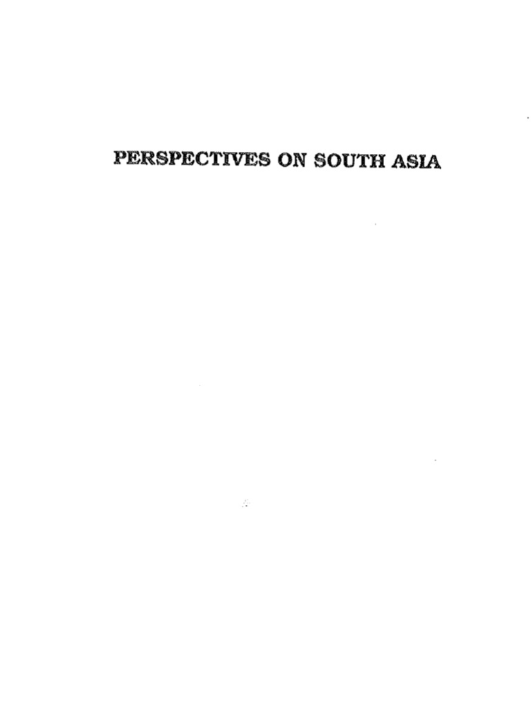 Perspectives On South Asia PDF Bangladesh South Asia