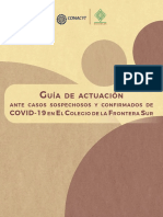 Guía de Actuación Ante Casos Sospechosos y Confirmados de CO VID 19 en El Colegio de La Frontera Sur