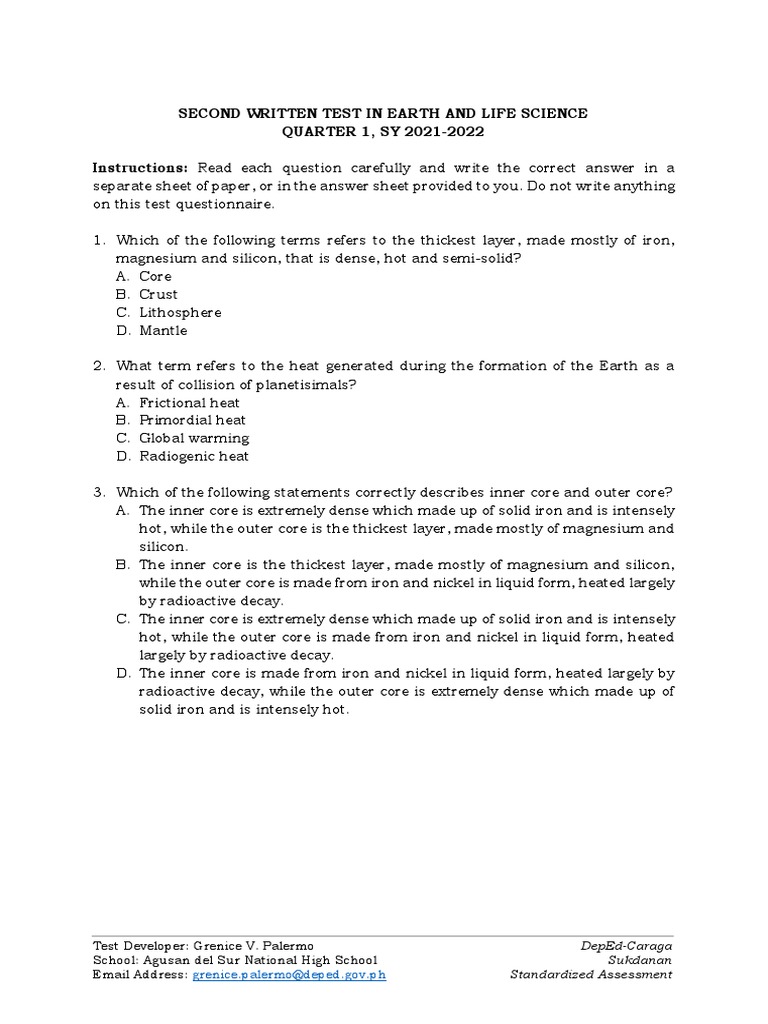 Topics Of Study In Earth Science