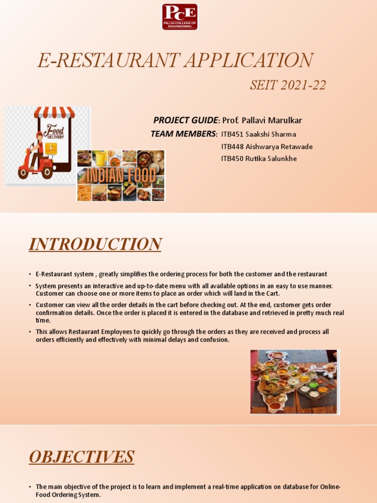 E-Restaurant Application Overview | PDF | Databases | Qr Code