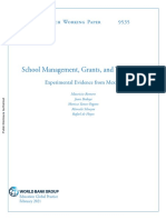 School Management Grants and Test Scores Experimental Evidence From Mexico