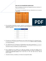 Calcular La Media Aritmética, Mediana y Moda Ejercicios