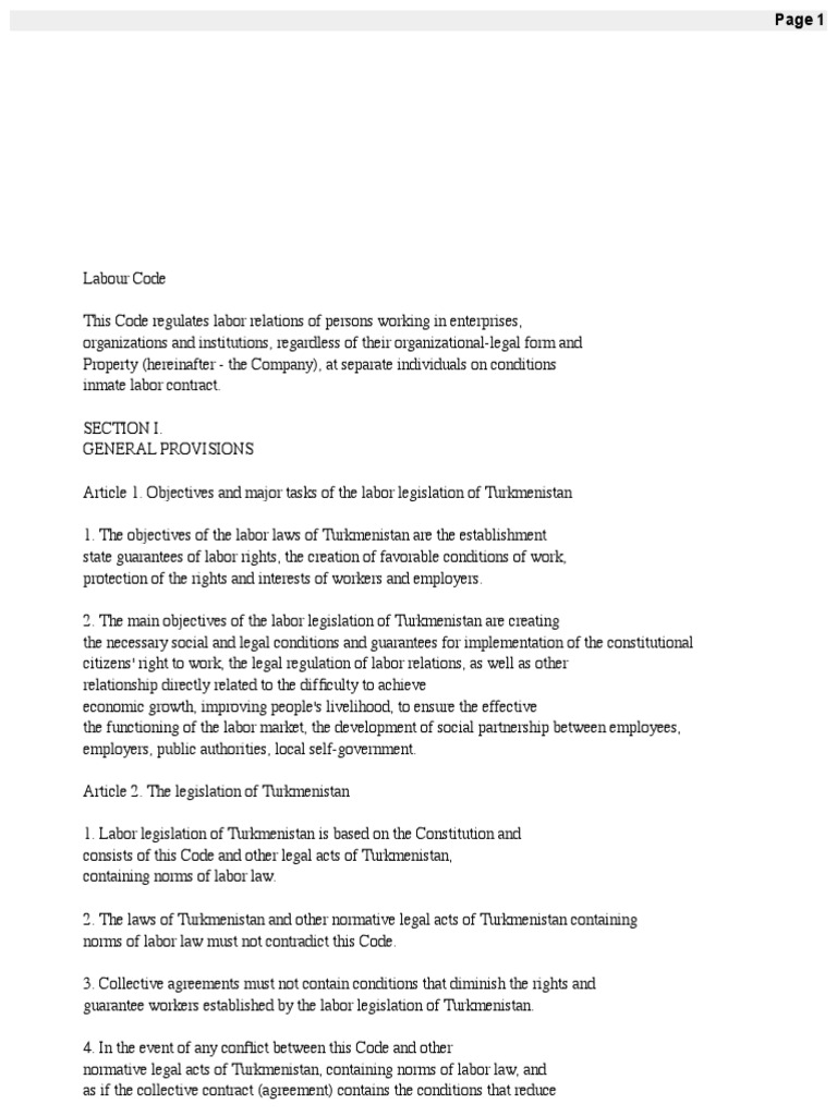 Labour Code | PDF | Employment | Labour Law
