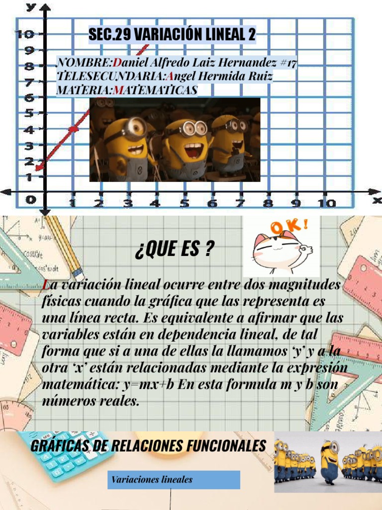 Ejercicios de Variación Lineal | PDF