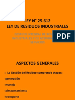 Ley 25.612 - Ley de Residuos Industriales (Filminas)