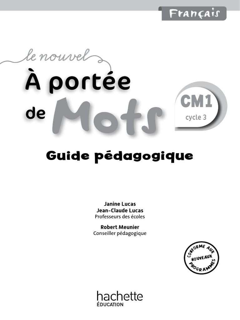 A Portée De Mots Cm2 Corrigés Pdf A Portée de Mots | PDF | Sujet (Grammaire) | Prédicat (Grammaire)