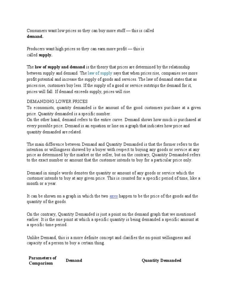 Consumers Want Low Prices So They Can Buy More Stuff PDF Supply And