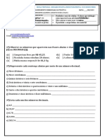 01 - Atividade de Fixação - 6º Ano