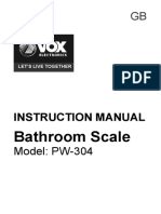 Bathroom Scale: Instruction Manual