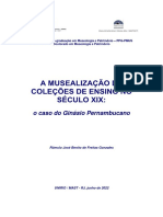 A Musealização de Coleções de Ensino No Século XIX: o Caso Do Ginásio Pernambucano