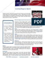 Countering Dangerous Speech with Awareness, Early Warning and Alternative Narratives