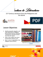 Introduction to Philippine and World Literature