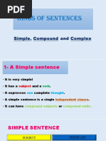 Simple Compound and Complex Sentences