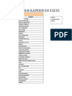 Ejercicios Rapidos en Excel