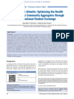 Bridging The Atlantic: Optimizing The Health of Vulnerable Community Aggregates Through International Student Exchange