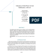 Utilization of Solid Waste For Soil Stabilization